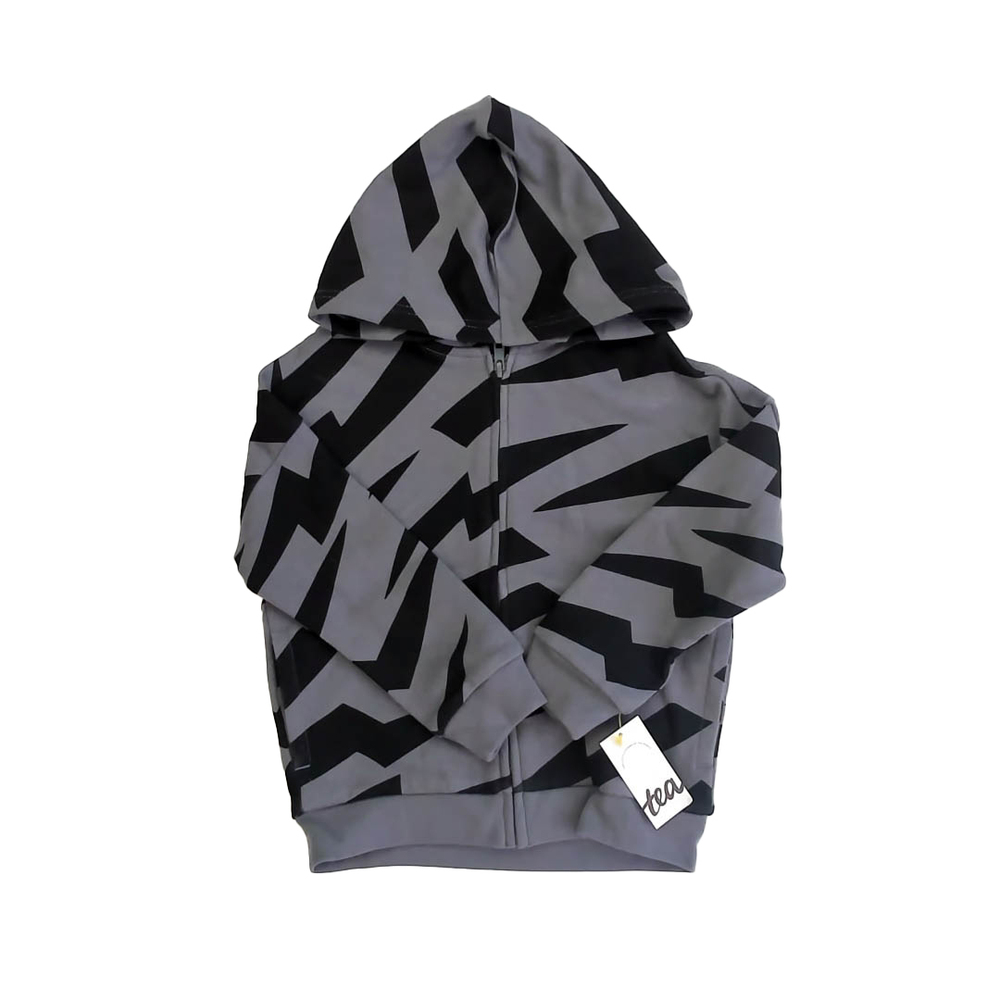 Tea Collection Boys Gray | Black Hoodie size: 5T